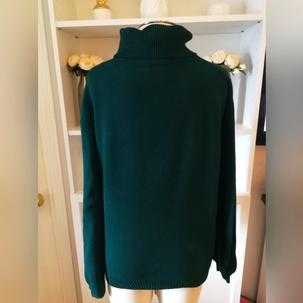 ELOQUII Forest Green Balloon sleeve Turtleneck sweater , size 14-16, plus